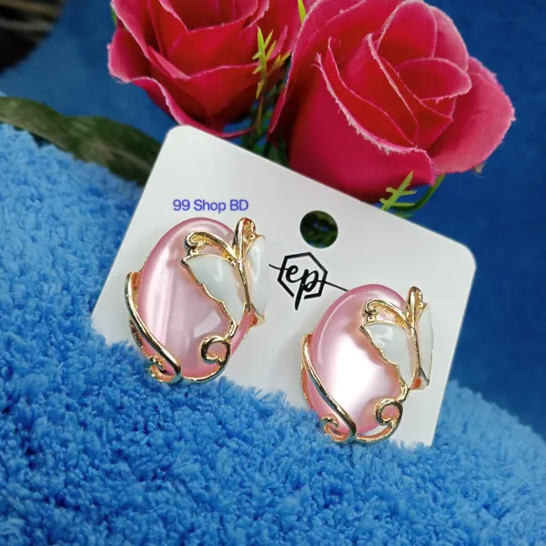 Stainless Steel Butterfly Stud Earring